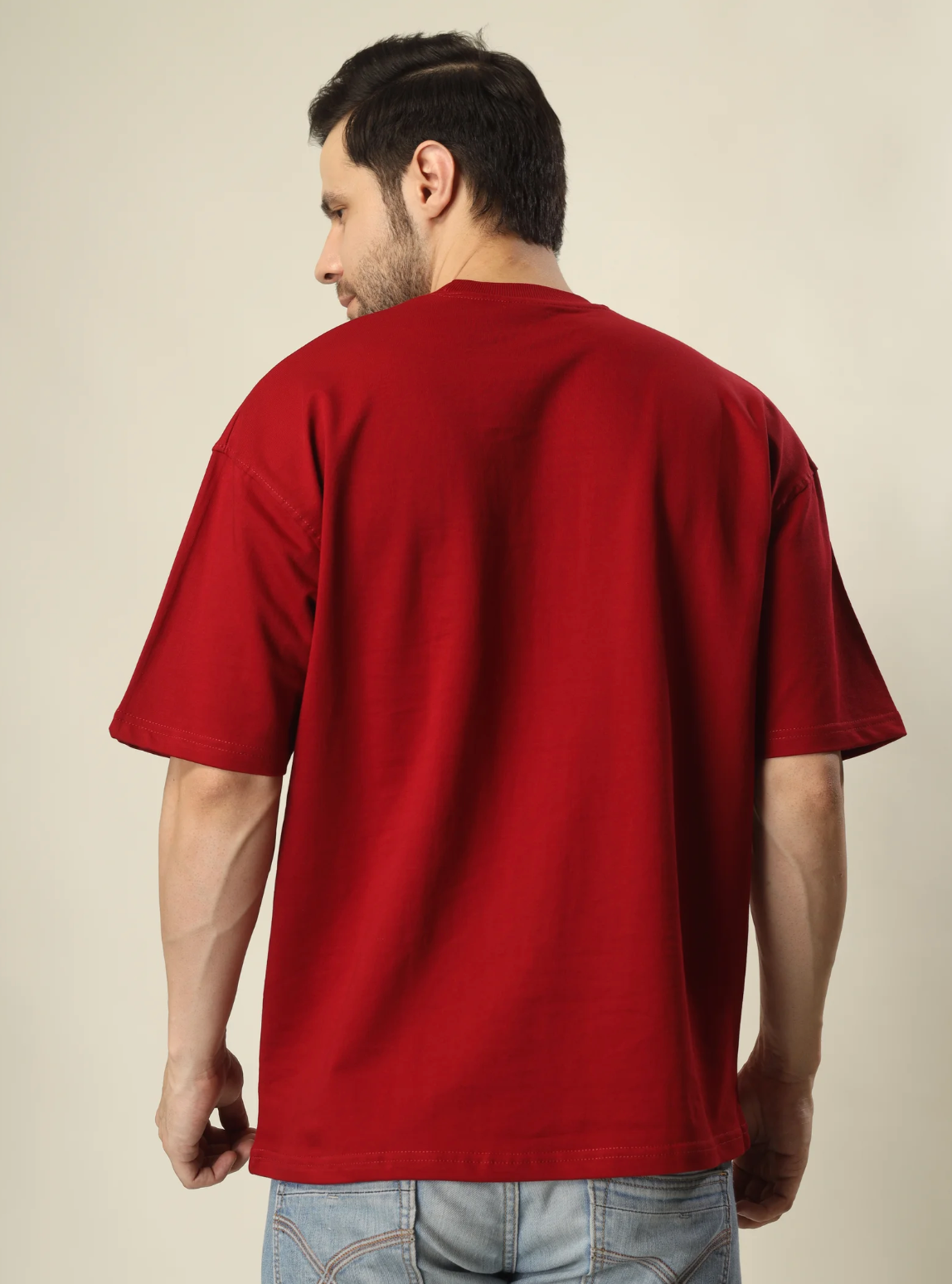 RED OVERSIZED T-SHIRT – FRENCH TERRY 240 GSM