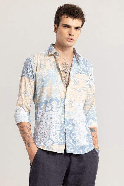 PAISLEY PATCH YELLOW SHIRT