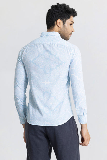 ARTISTIC DAZZLE LIGHT BLUE SHIRT