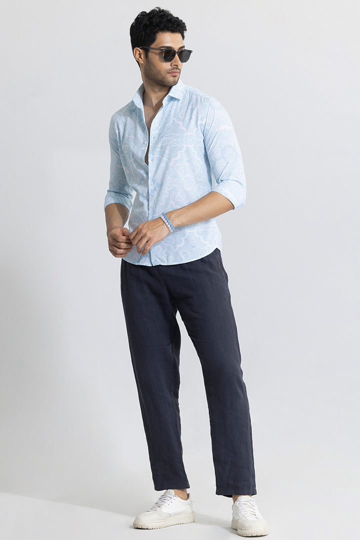 ARTISTIC DAZZLE LIGHT BLUE SHIRT