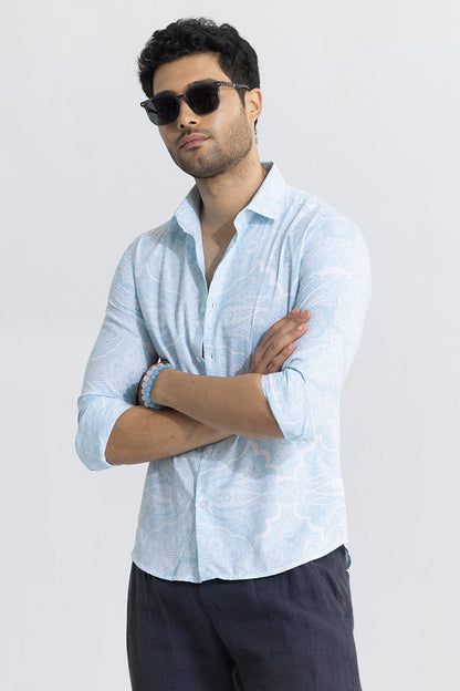 ARTISTIC DAZZLE LIGHT BLUE SHIRT