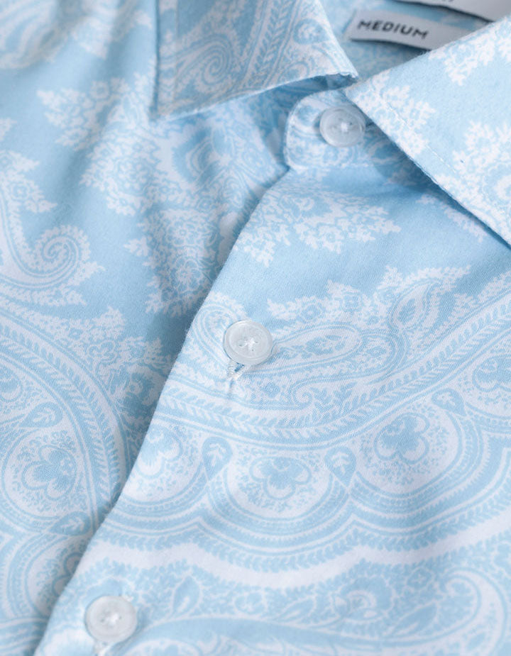 ARTISTIC DAZZLE LIGHT BLUE SHIRT