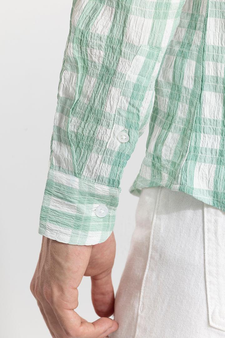 RUFFLE RUSH GREEN CHECK SHIRT