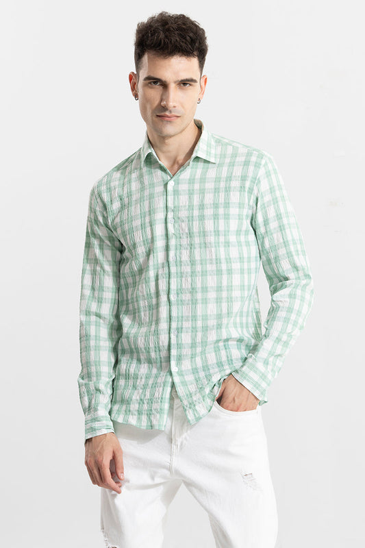 RUFFLE RUSH GREEN CHECK SHIRT