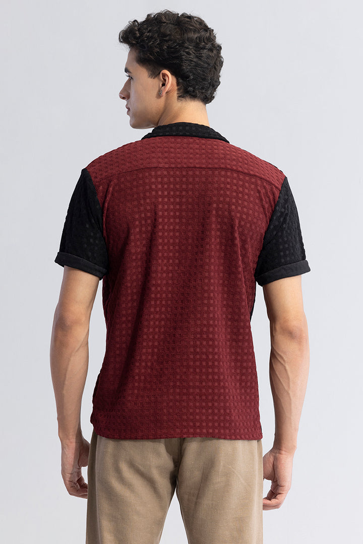 WAFFLE BLOCK RED CUT & SEW SHIRT