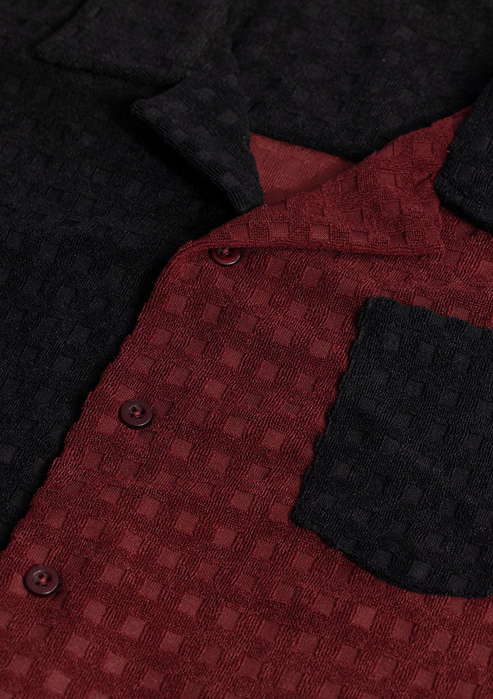 WAFFLE BLOCK RED CUT & SEW SHIRT