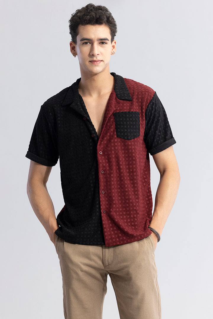 WAFFLE BLOCK RED CUT & SEW SHIRT