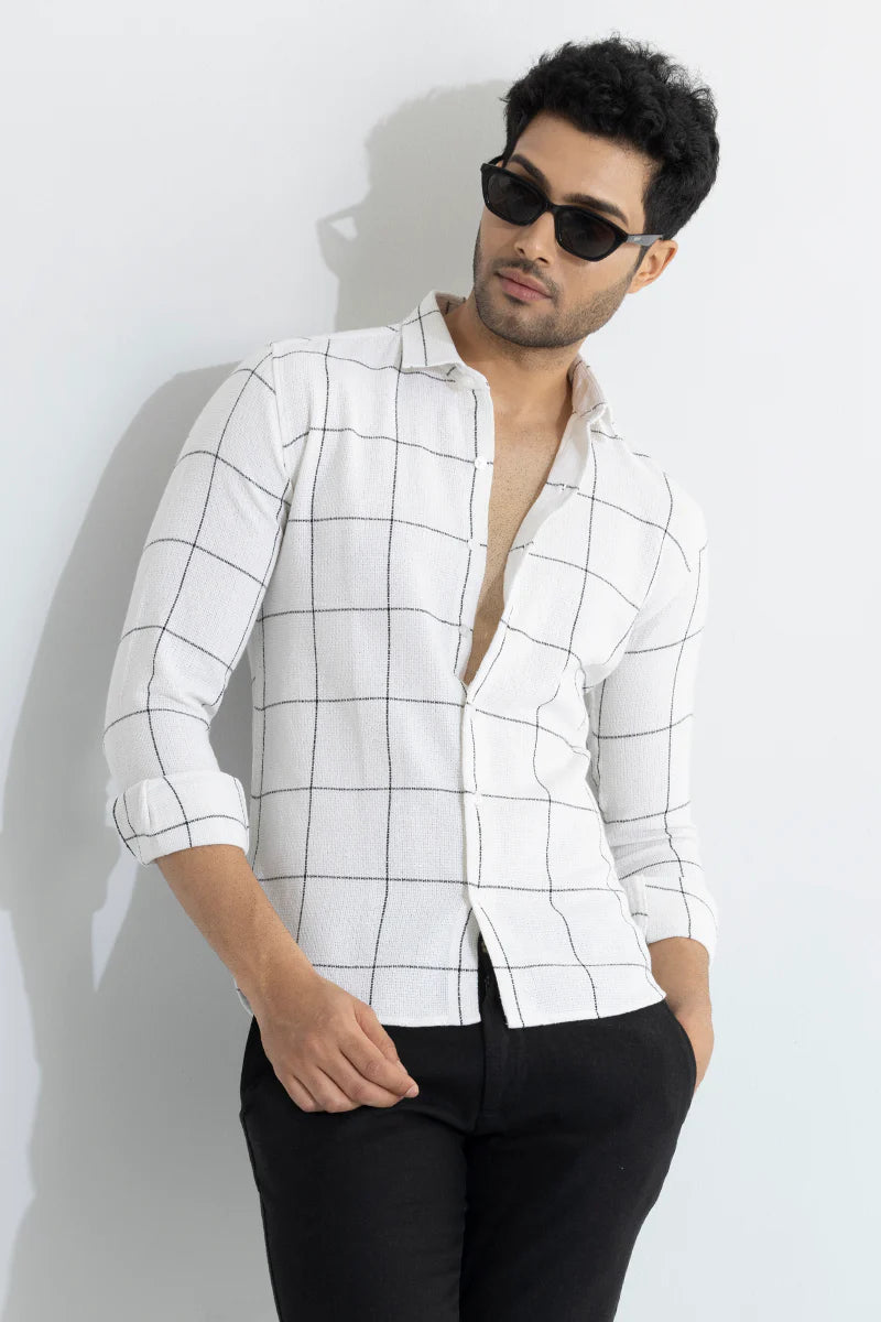 GRIDIRON WHITE CHECKS SHIRT