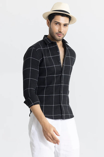 GRIDIRON BLACK CHECKS SHIRT