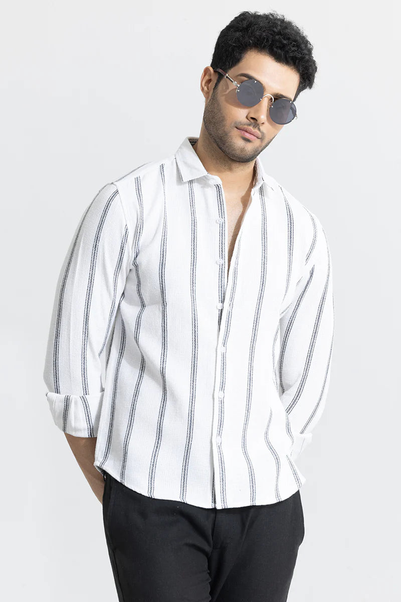 MOD STRIPE WHITE SHIRT