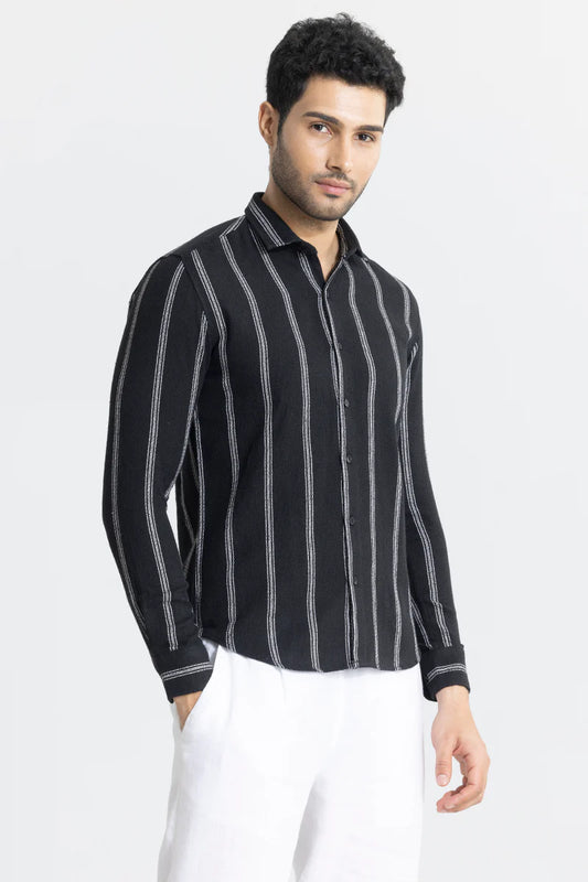 MOD STRIPE BLACK SHIRT