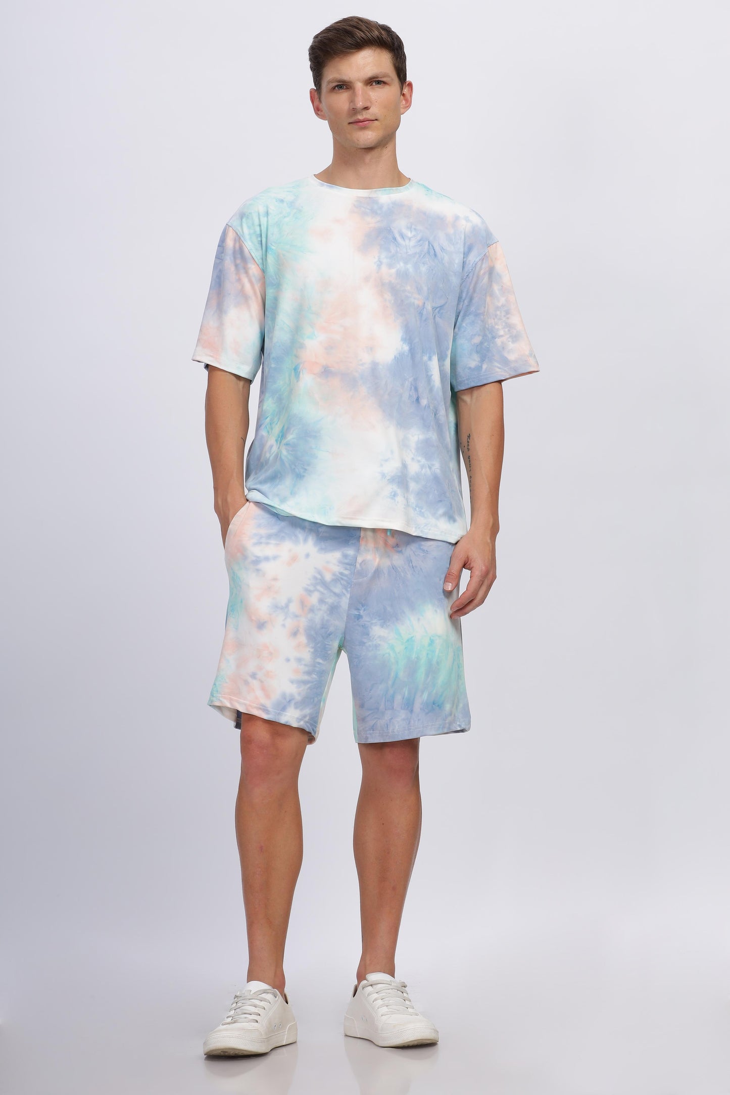 TIE-DYE MIXED COLOR OVERSIZED CO-ORDS